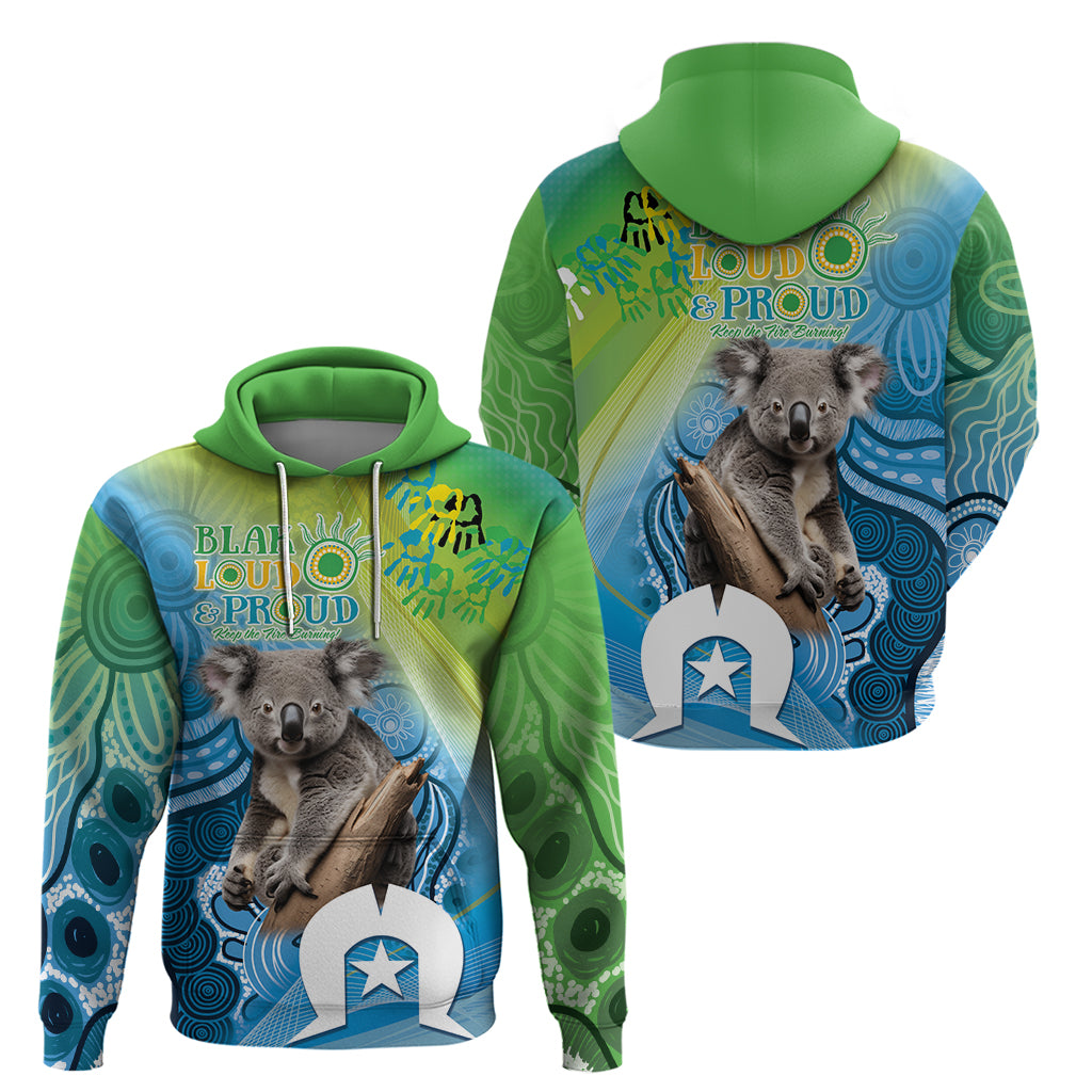 Vivid Minimal Koala NAIDOC 2024 Hoodie Aboriginal Art Style LT9 - Vibe Hoodie Shop