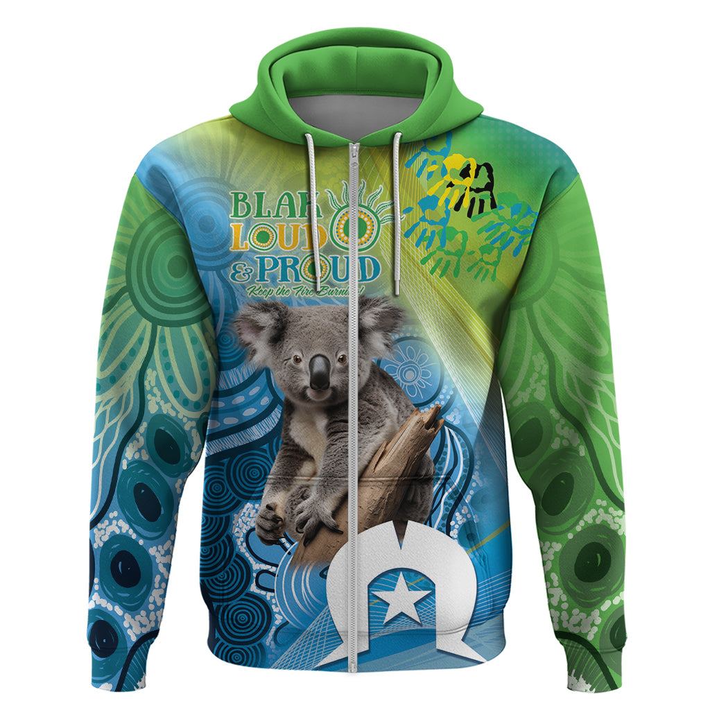 Vivid Minimal Koala NAIDOC 2024 Hoodie Aboriginal Art Style LT9 - Vibe Hoodie Shop