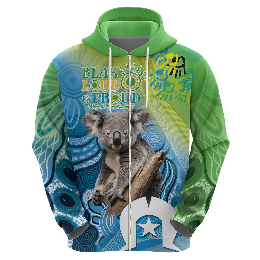 Vivid Minimal Koala NAIDOC 2024 Hoodie Aboriginal Art Style LT9 - Vibe Hoodie Shop