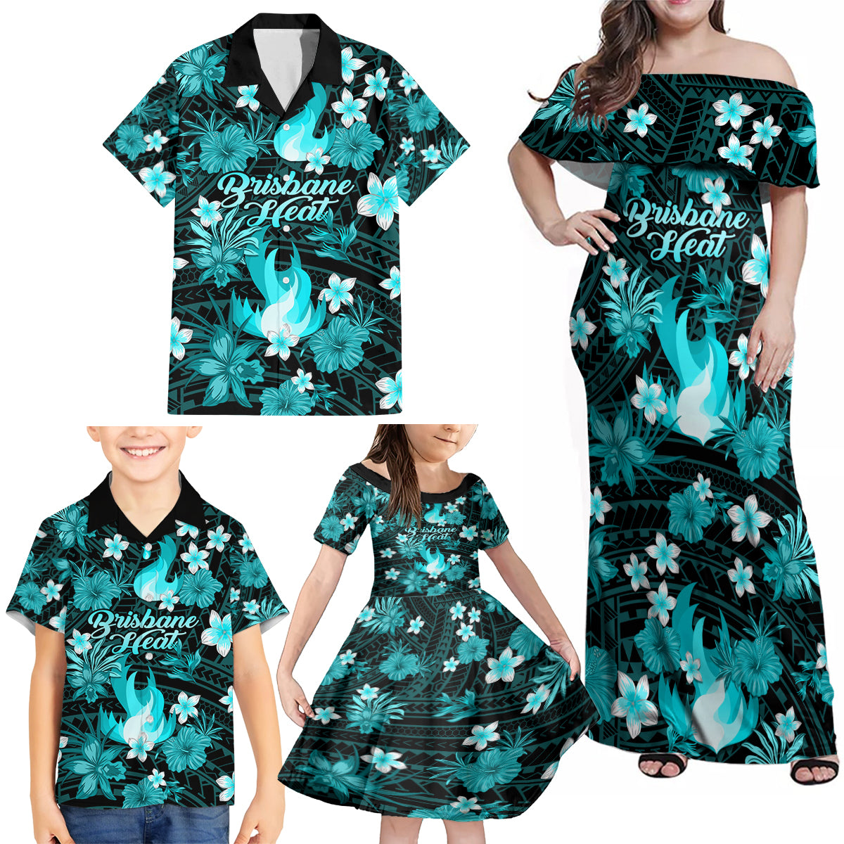 australian-heat-cricket-family-matching-off-shoulder-maxi-dress-and-hawaiian-shirt-baeuty-pacific-hibiscus-and-polynesian-pattern