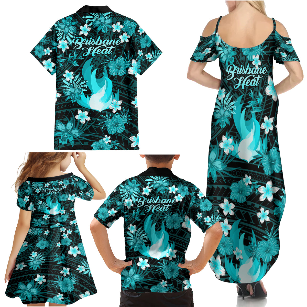 australian-heat-cricket-family-matching-summer-maxi-dress-and-hawaiian-shirt-baeuty-pacific-hibiscus-and-polynesian-pattern