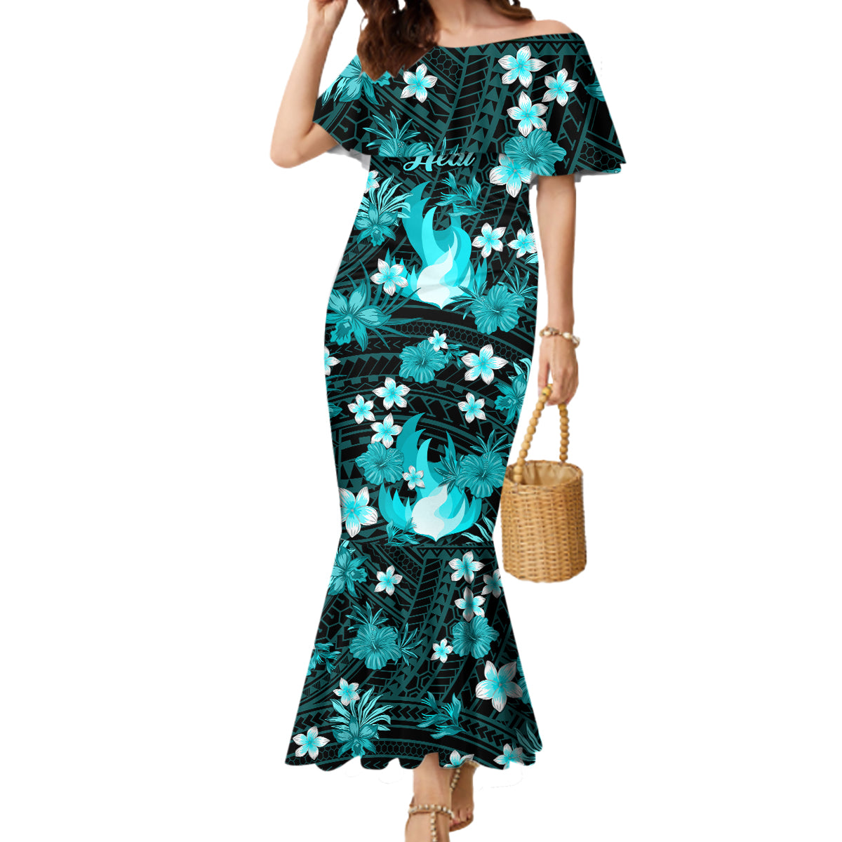 australian-heat-cricket-mermaid-dress-baeuty-pacific-hibiscus-and-polynesian-pattern