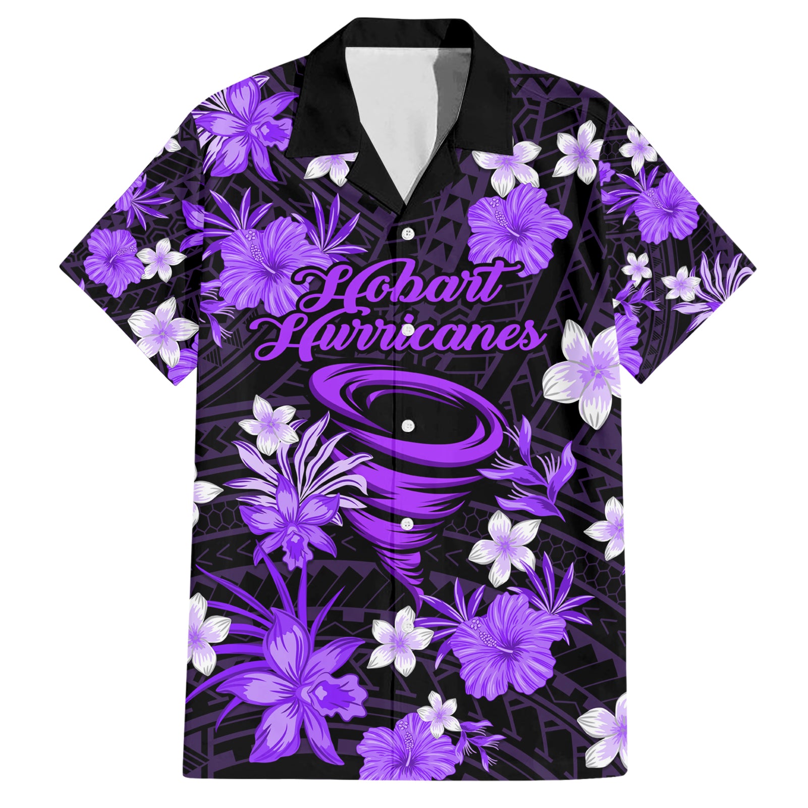 australian-hurricanes-cricket-family-matching-short-sleeve-bodycon-dress-and-hawaiian-shirt-baeuty-pacific-hibiscus-and-polynesian-pattern