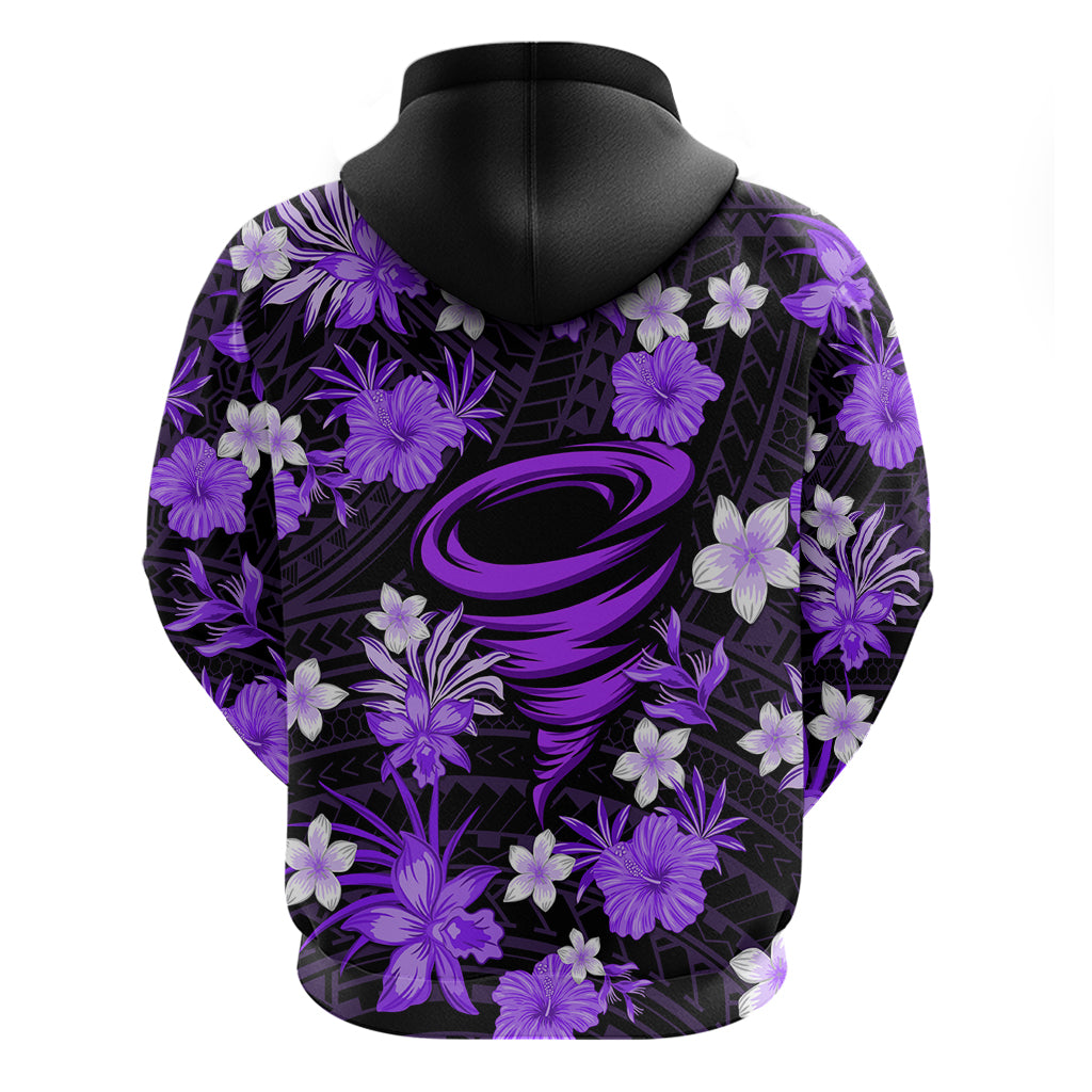 Australian Hurricanes Cricket Hoodie Baeuty Pacific Hibiscus and Polynesian Pattern LT9 - Vibe Hoodie Shop