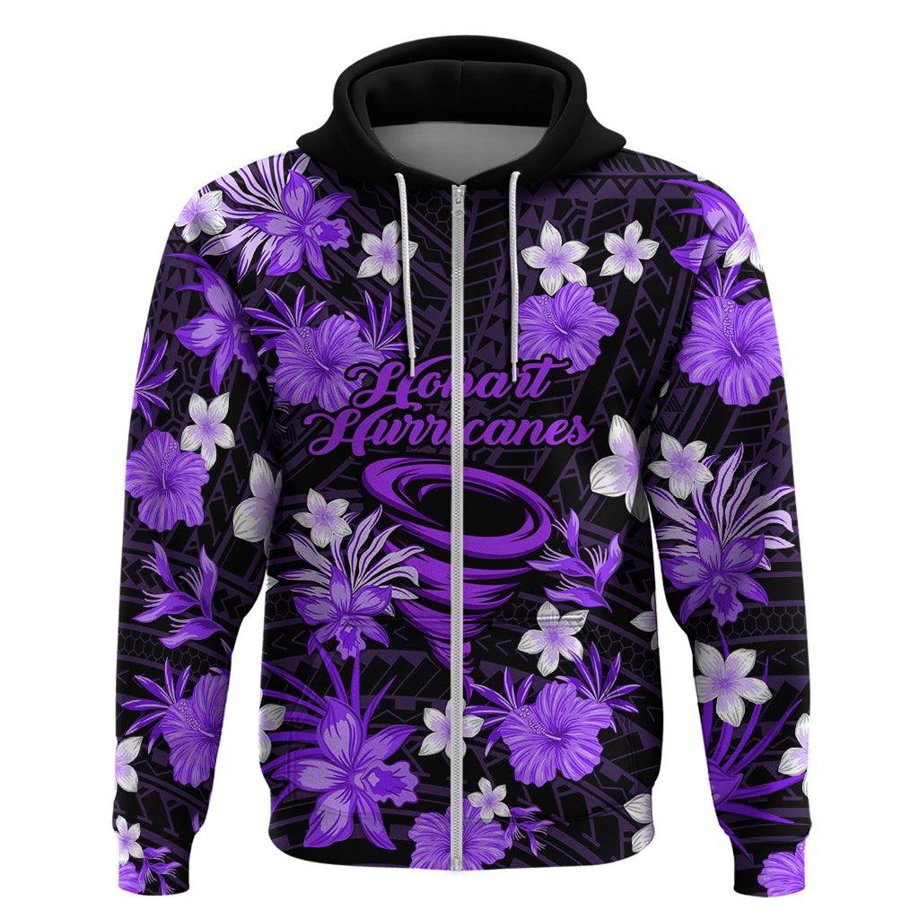 Australian Hurricanes Cricket Hoodie Baeuty Pacific Hibiscus and Polynesian Pattern LT9 - Vibe Hoodie Shop