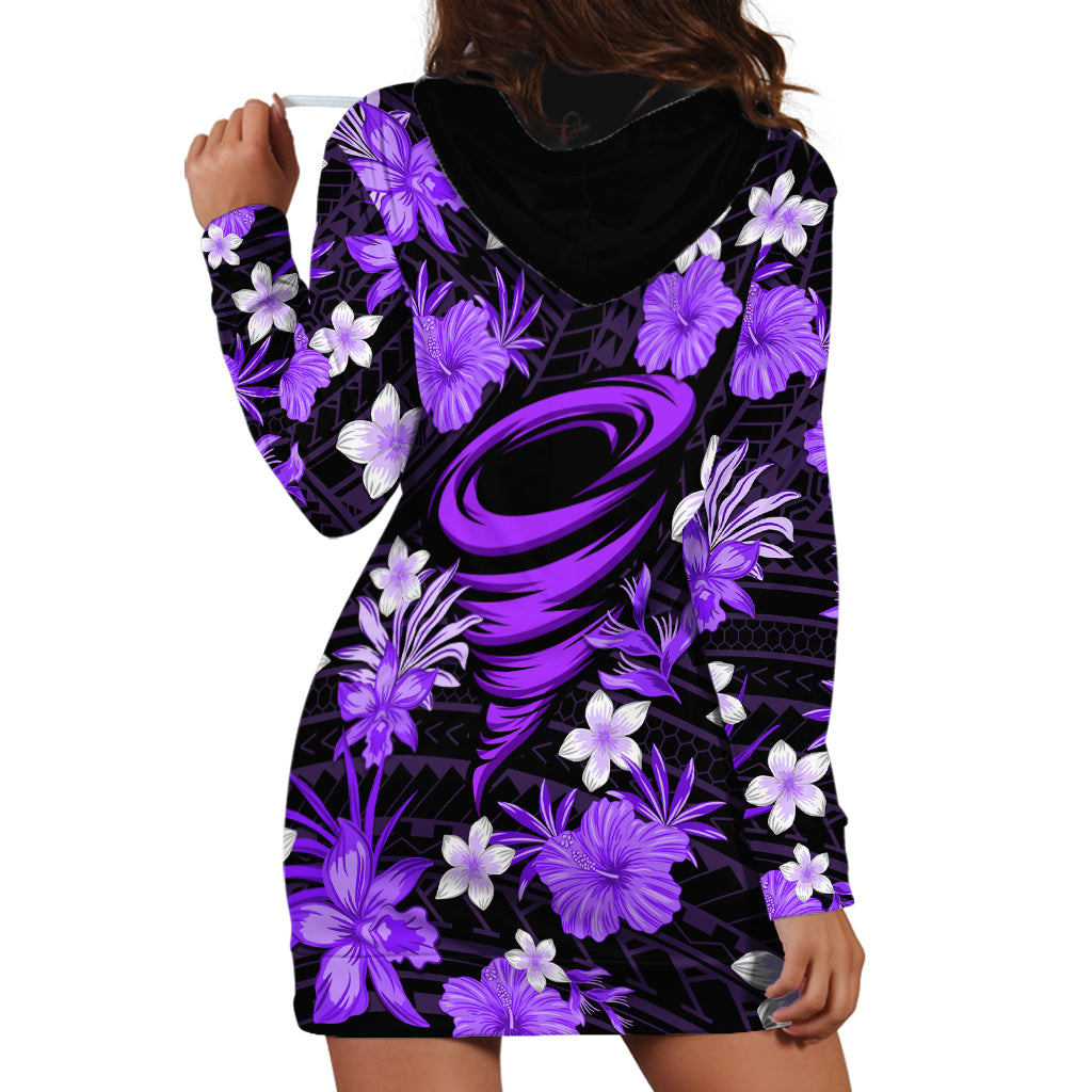 Australian Hurricanes Cricket Hoodie Dress Baeuty Pacific Hibiscus and Polynesian Pattern - Vibe Hoodie Shop