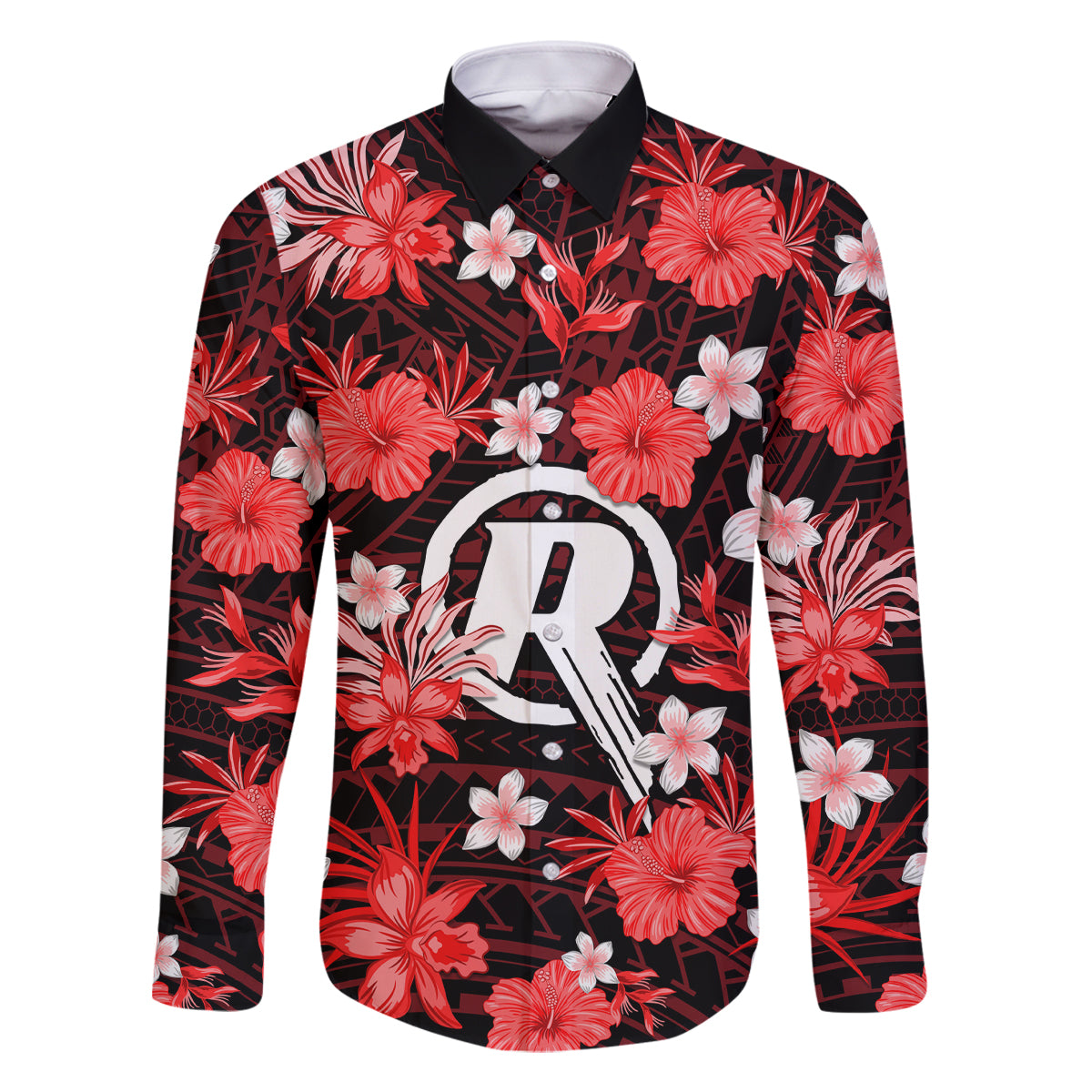 australian-renegades-cricket-family-matching-long-sleeve-bodycon-dress-and-hawaiian-shirt-baeuty-pacific-hibiscus-and-polynesian-pattern