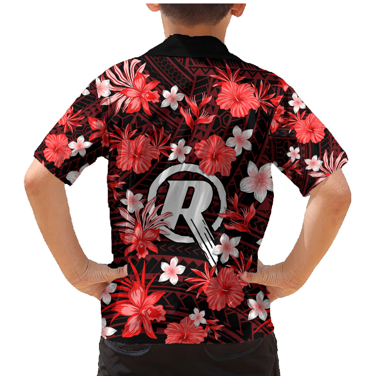 australian-renegades-cricket-family-matching-mermaid-dress-and-hawaiian-shirt-baeuty-pacific-hibiscus-and-polynesian-pattern