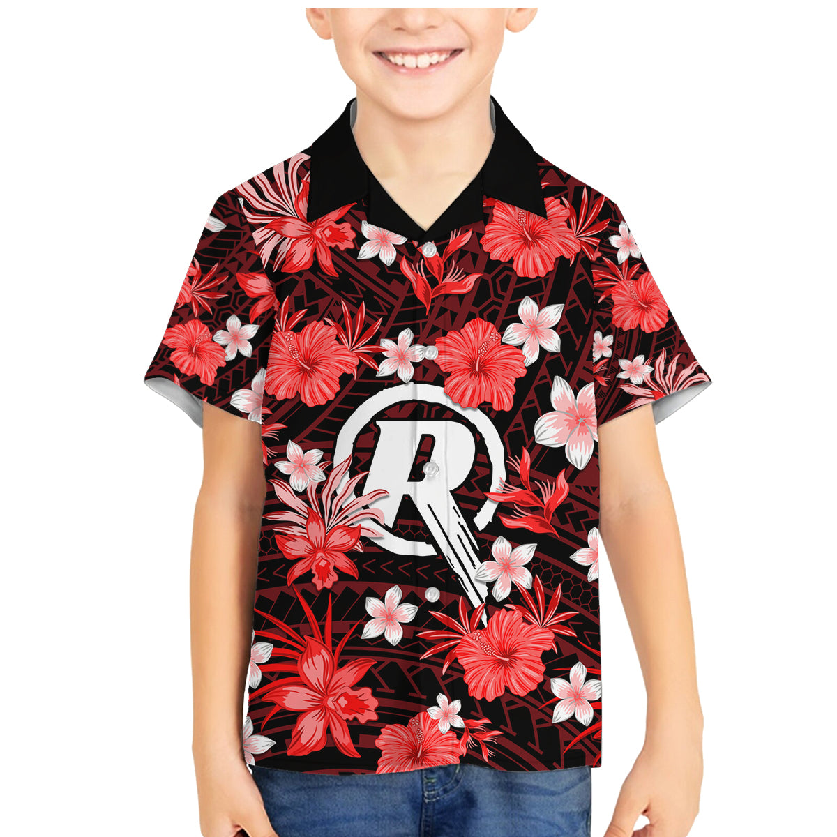 australian-renegades-cricket-family-matching-mermaid-dress-and-hawaiian-shirt-baeuty-pacific-hibiscus-and-polynesian-pattern