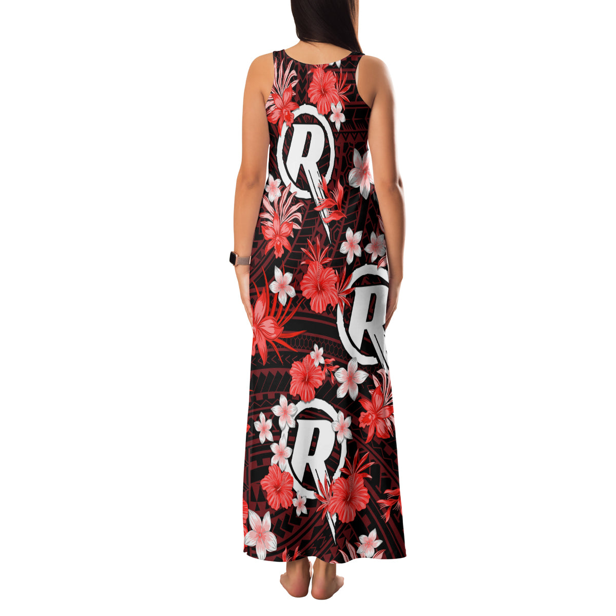 australian-renegades-cricket-family-matching-tank-maxi-dress-and-hawaiian-shirt-baeuty-pacific-hibiscus-and-polynesian-pattern