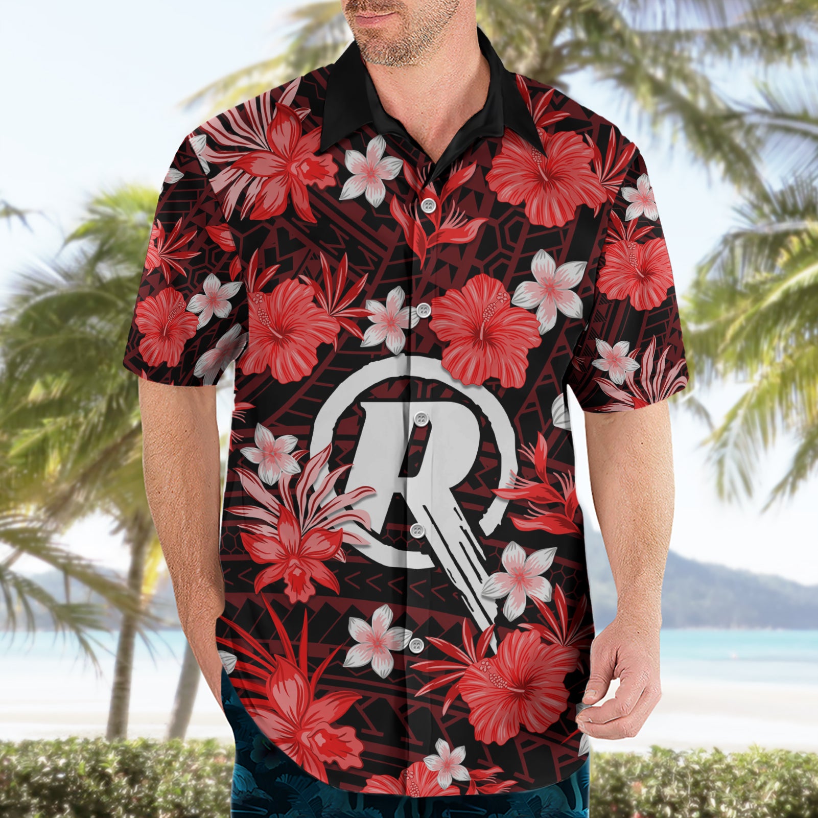 Australian Renegades Cricket Hawaiian Shirt Baeuty Pacific Hibiscus and Polynesian Pattern - Vibe Hoodie Shop