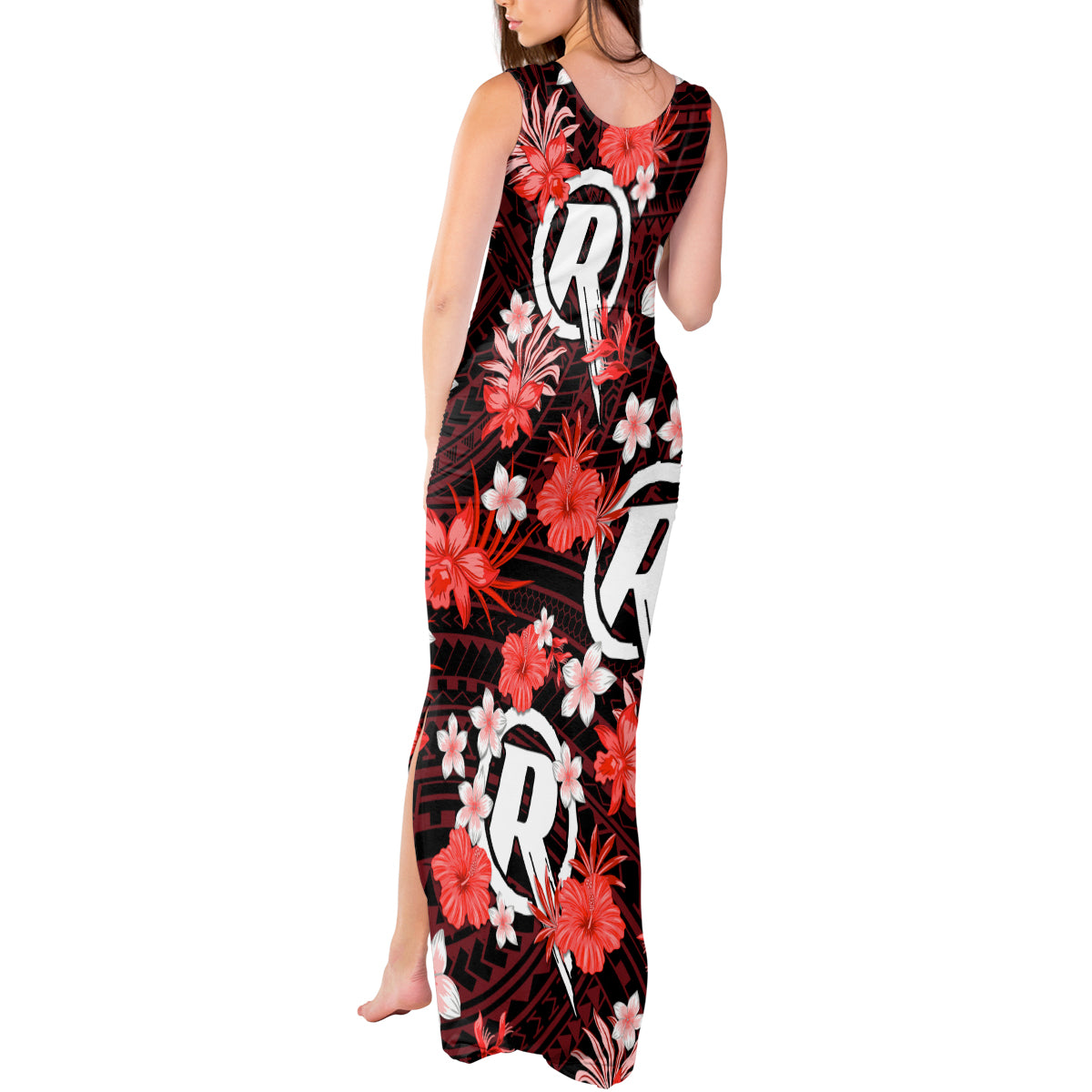 australian-renegades-cricket-tank-maxi-dress-baeuty-pacific-hibiscus-and-polynesian-pattern