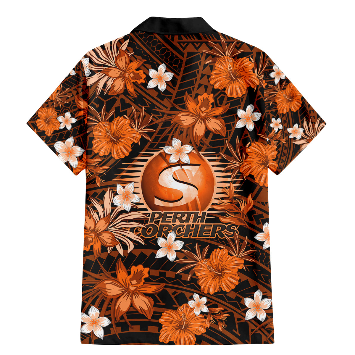 australian-scorchers-cricket-family-matching-mermaid-dress-and-hawaiian-shirt-baeuty-pacific-hibiscus-and-polynesian-pattern