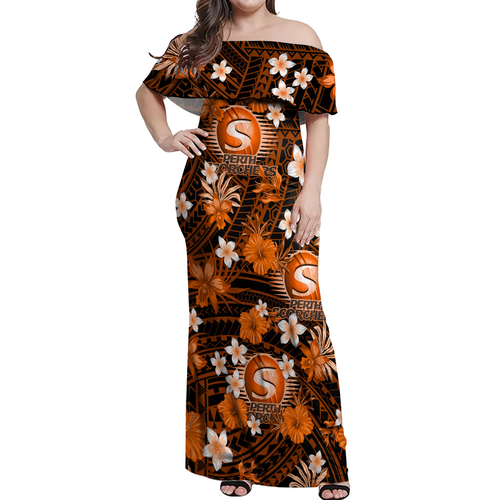 australian-scorchers-cricket-off-shoulder-maxi-dress-baeuty-pacific-hibiscus-and-polynesian-pattern