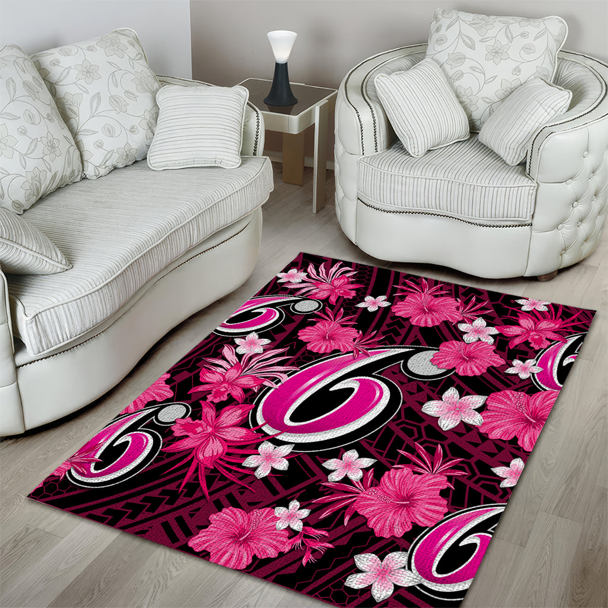 Australian Sixers Cricket Area Rug Baeuty Pacific Hibiscus and Polynesian Pattern - Vibe Hoodie Shop