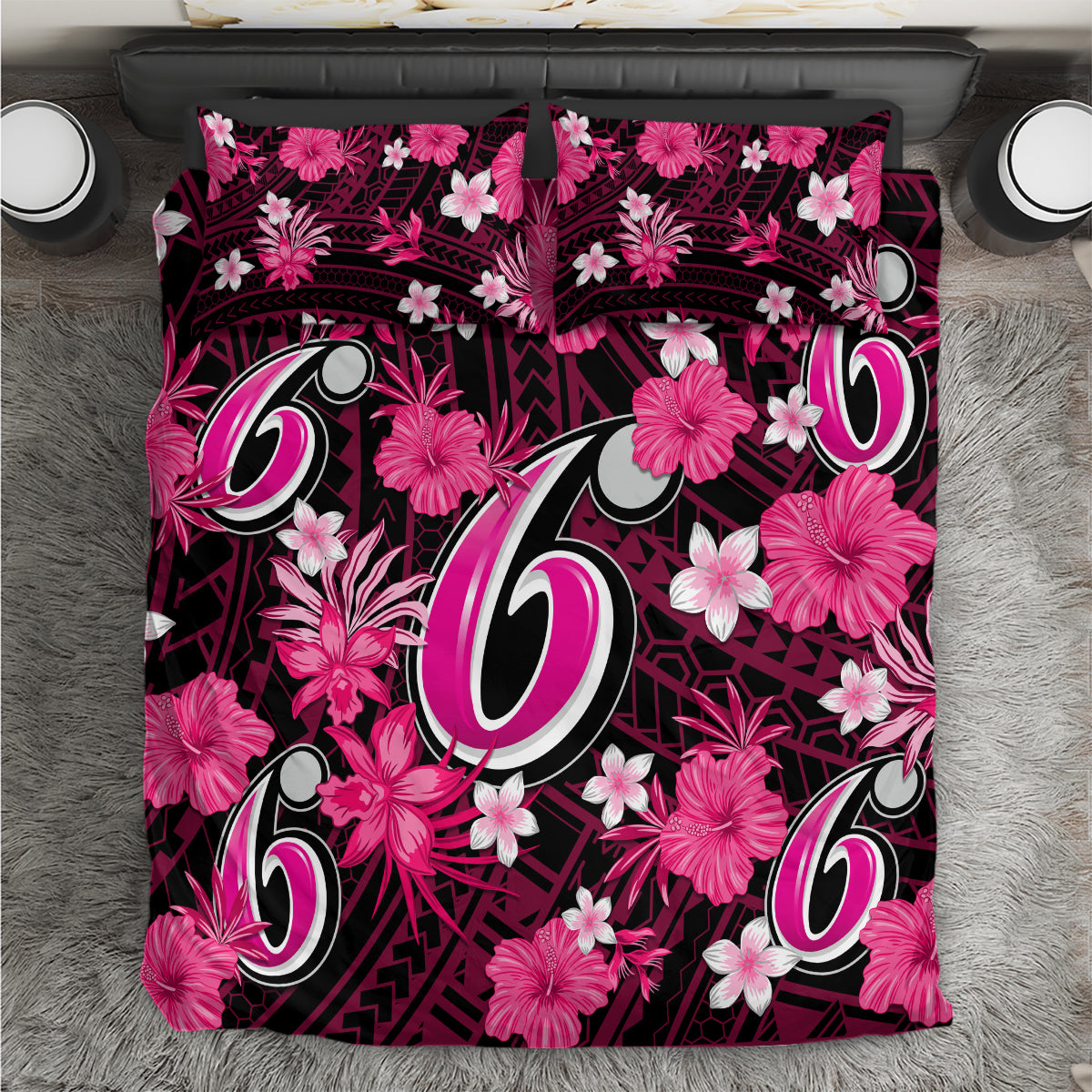 Australian Sixers Cricket Bedding Set Baeuty Pacific Hibiscus and Polynesian Pattern - Vibe Hoodie Shop
