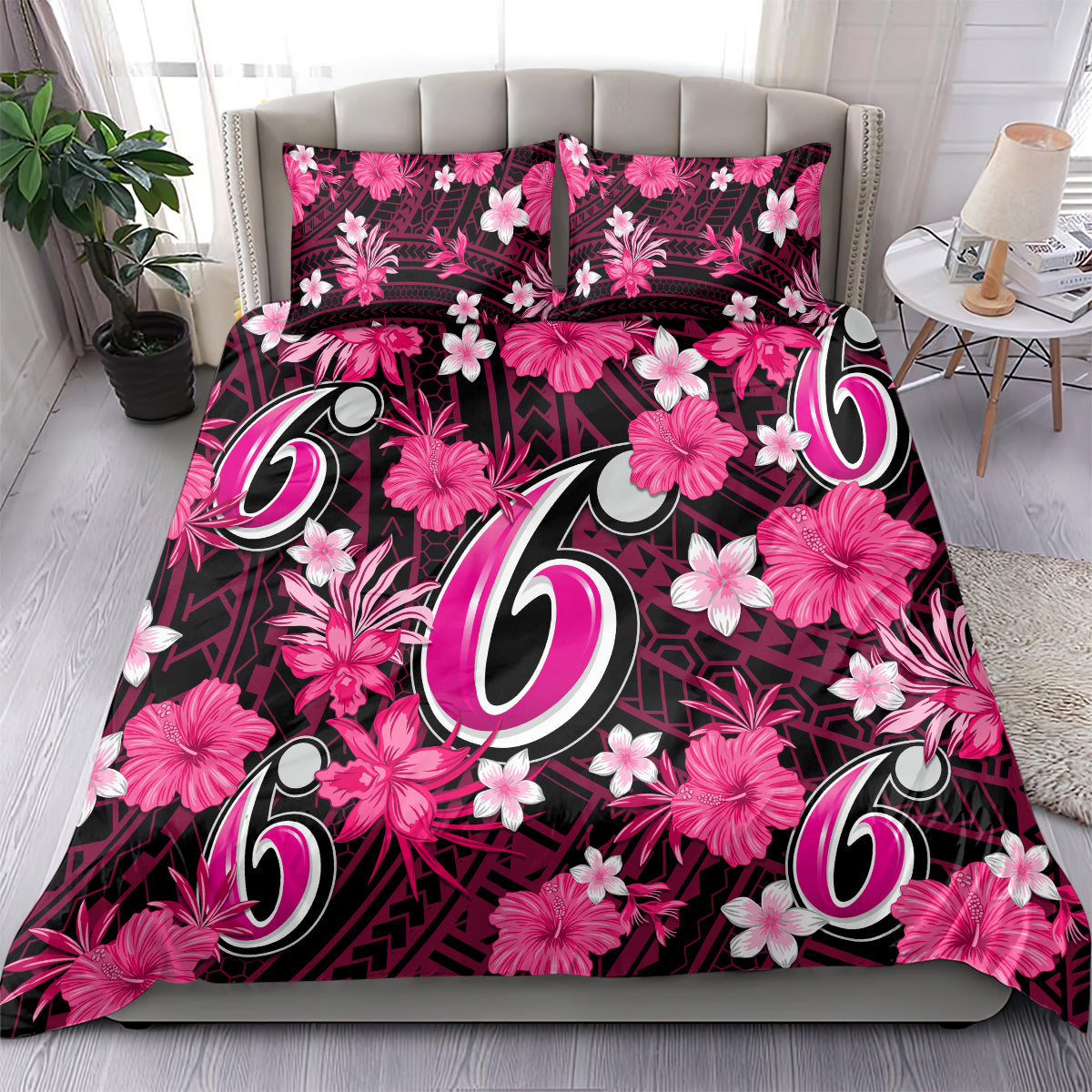 Australian Sixers Cricket Bedding Set Baeuty Pacific Hibiscus and Polynesian Pattern - Vibe Hoodie Shop