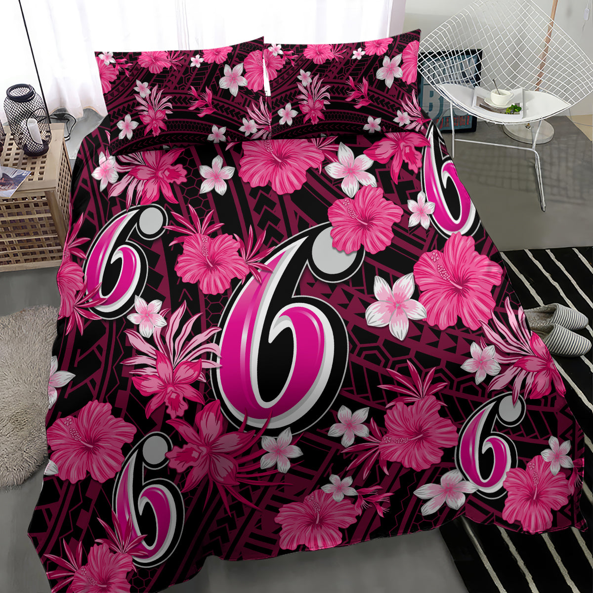 Australian Sixers Cricket Bedding Set Baeuty Pacific Hibiscus and Polynesian Pattern - Vibe Hoodie Shop