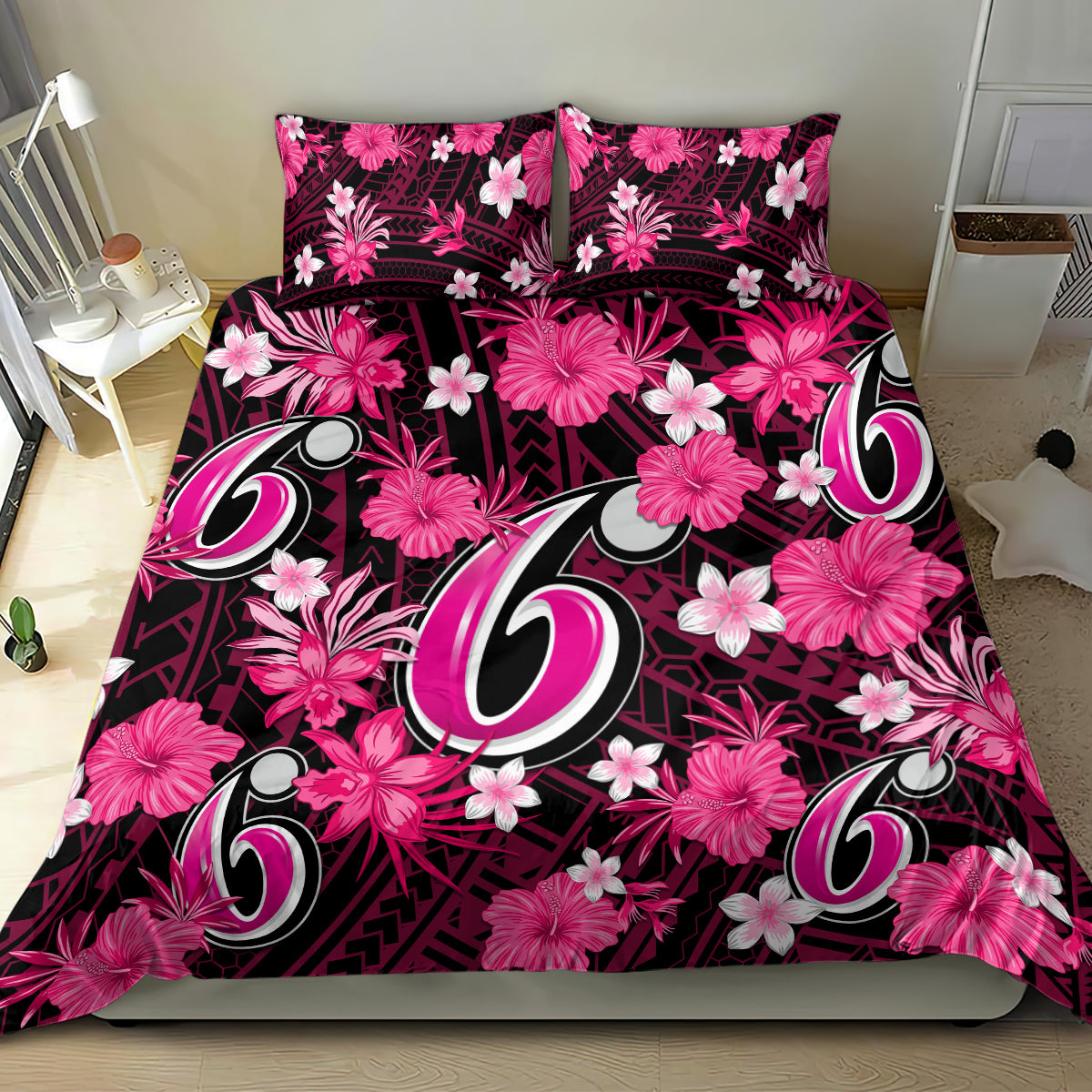 Australian Sixers Cricket Bedding Set Baeuty Pacific Hibiscus and Polynesian Pattern - Vibe Hoodie Shop