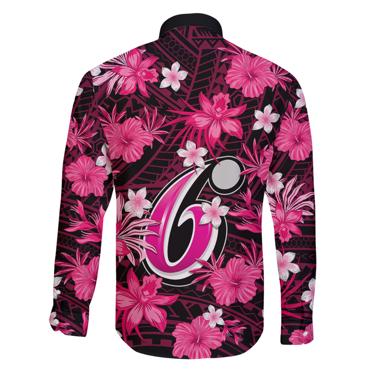 australian-sixers-cricket-family-matching-long-sleeve-bodycon-dress-and-hawaiian-shirt-baeuty-pacific-hibiscus-and-polynesian-pattern