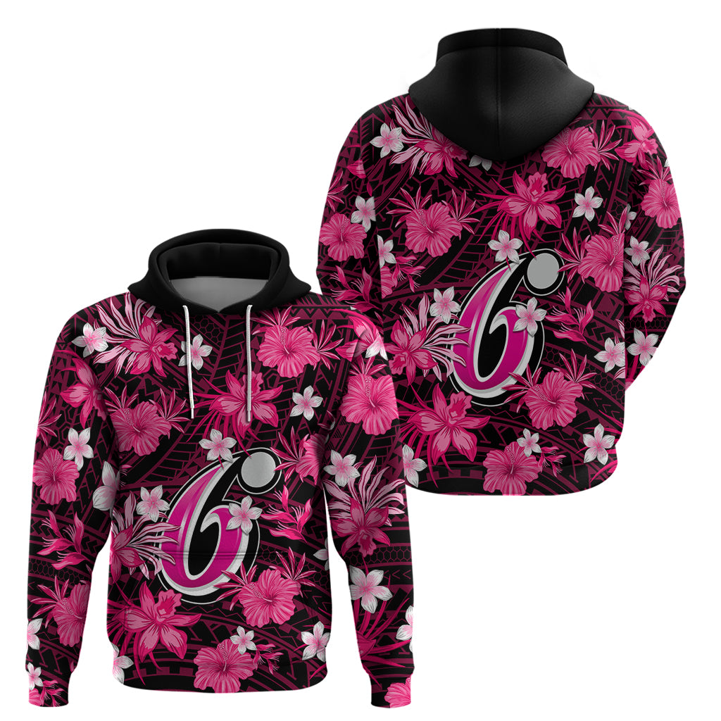 Australian Sixers Cricket Hoodie Baeuty Pacific Hibiscus and Polynesian Pattern LT9 - Vibe Hoodie Shop