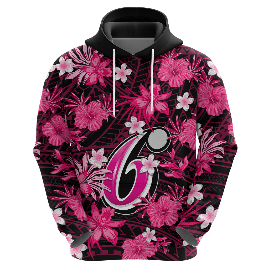 Australian Sixers Cricket Hoodie Baeuty Pacific Hibiscus and Polynesian Pattern LT9 - Vibe Hoodie Shop