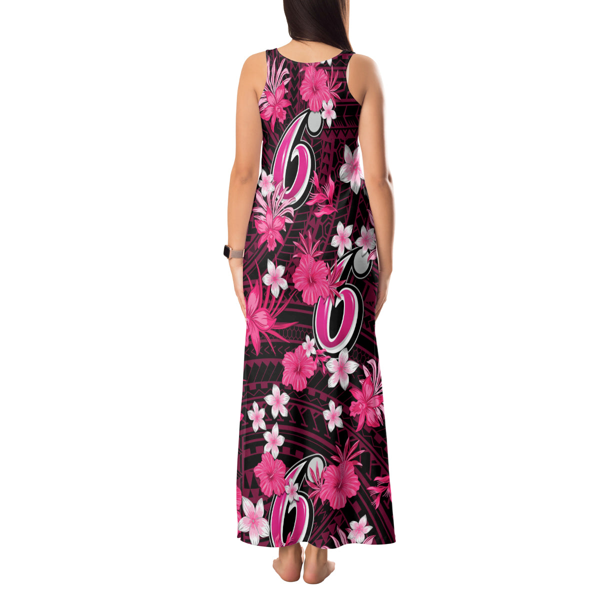 australian-sixers-cricket-tank-maxi-dress-baeuty-pacific-hibiscus-and-polynesian-pattern