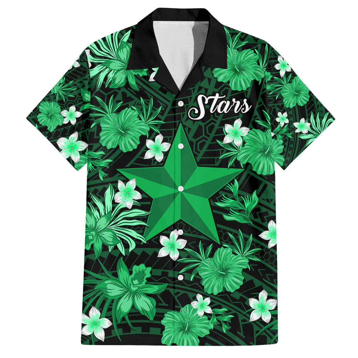 australian-stars-cricket-family-matching-off-shoulder-long-sleeve-dress-and-hawaiian-shirt-baeuty-pacific-hibiscus-and-polynesian-pattern