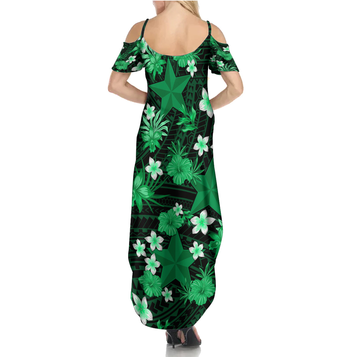 australian-stars-cricket-summer-maxi-dress-baeuty-pacific-hibiscus-and-polynesian-pattern