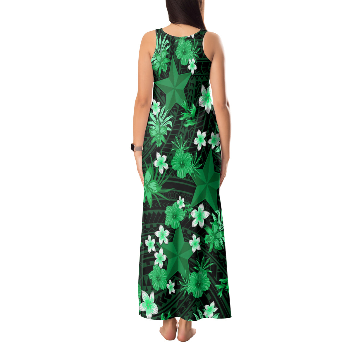 australian-stars-cricket-tank-maxi-dress-baeuty-pacific-hibiscus-and-polynesian-pattern