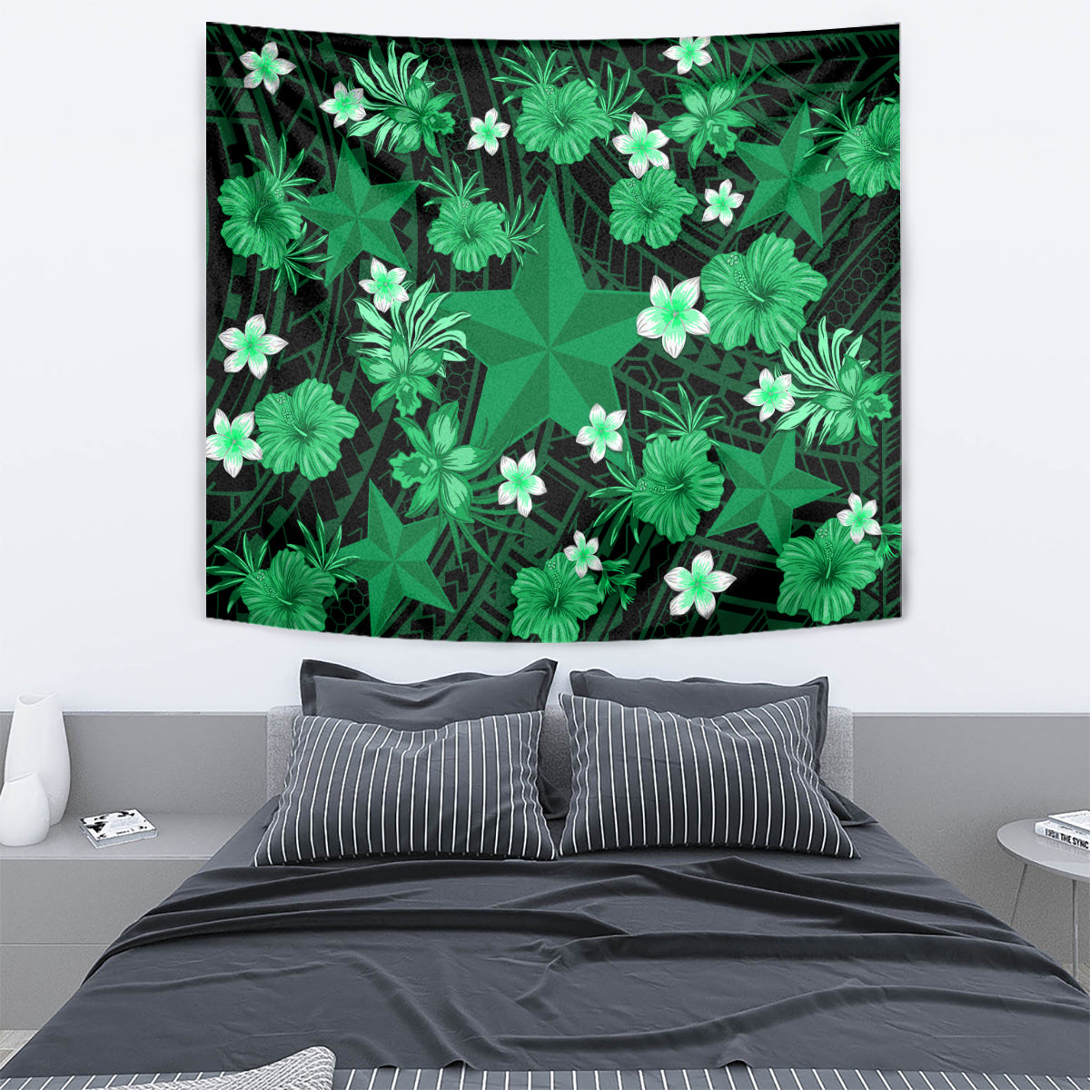 Australian Stars Cricket Tapestry Baeuty Pacific Hibiscus and Polynesian Pattern - Vibe Hoodie Shop