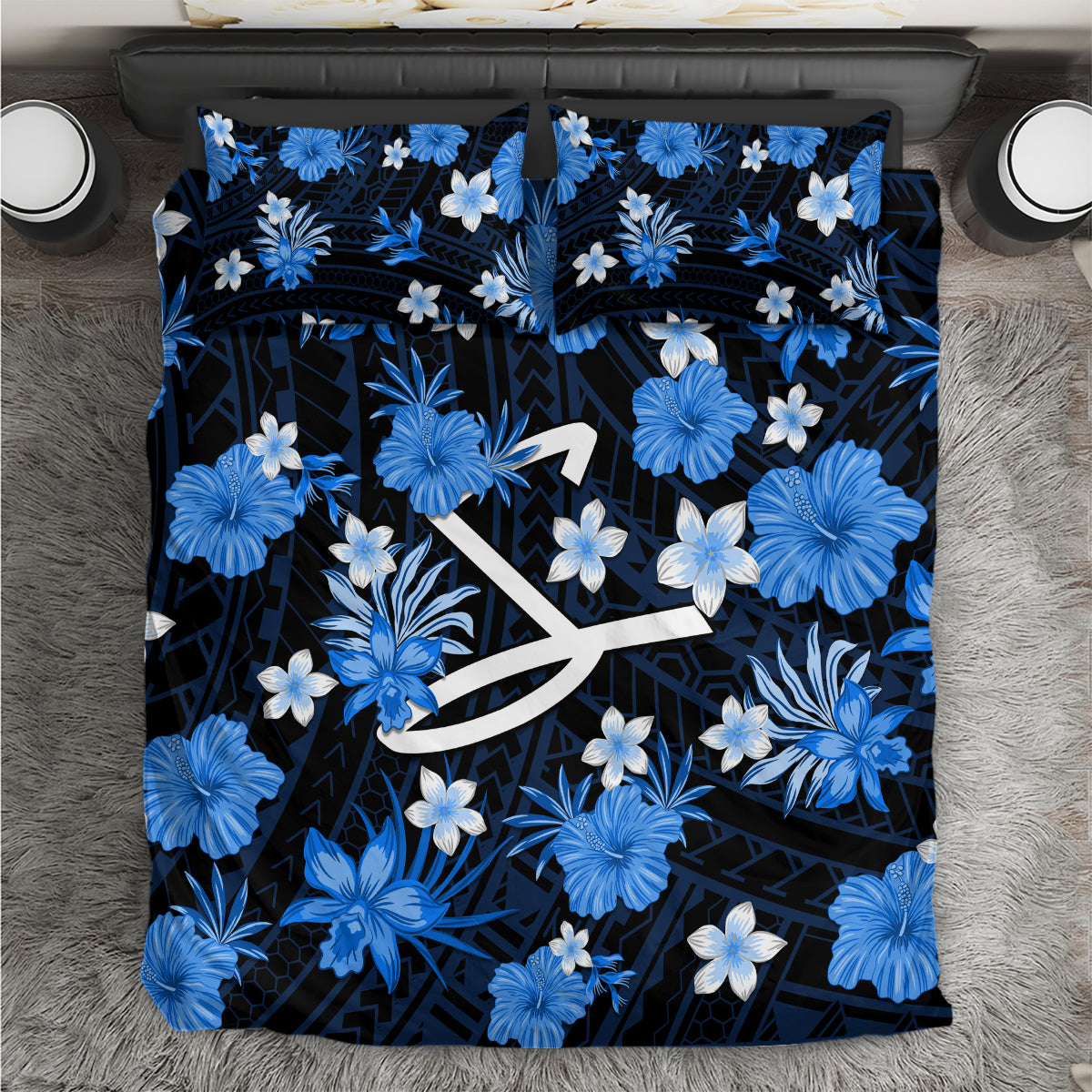Australian Strikers Cricket Bedding Set Baeuty Pacific Hibiscus and Polynesian Pattern - Vibe Hoodie Shop