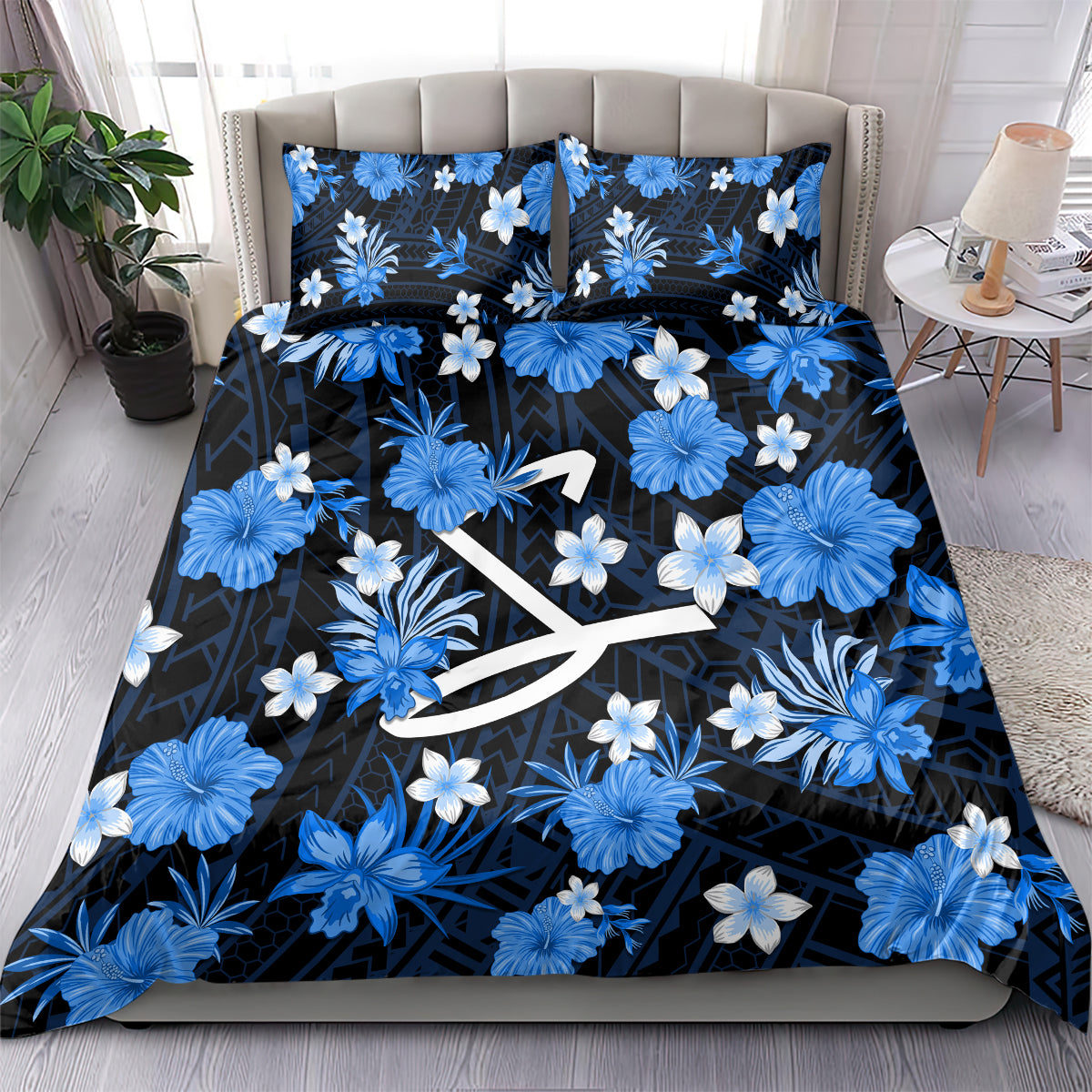 Australian Strikers Cricket Bedding Set Baeuty Pacific Hibiscus and Polynesian Pattern - Vibe Hoodie Shop