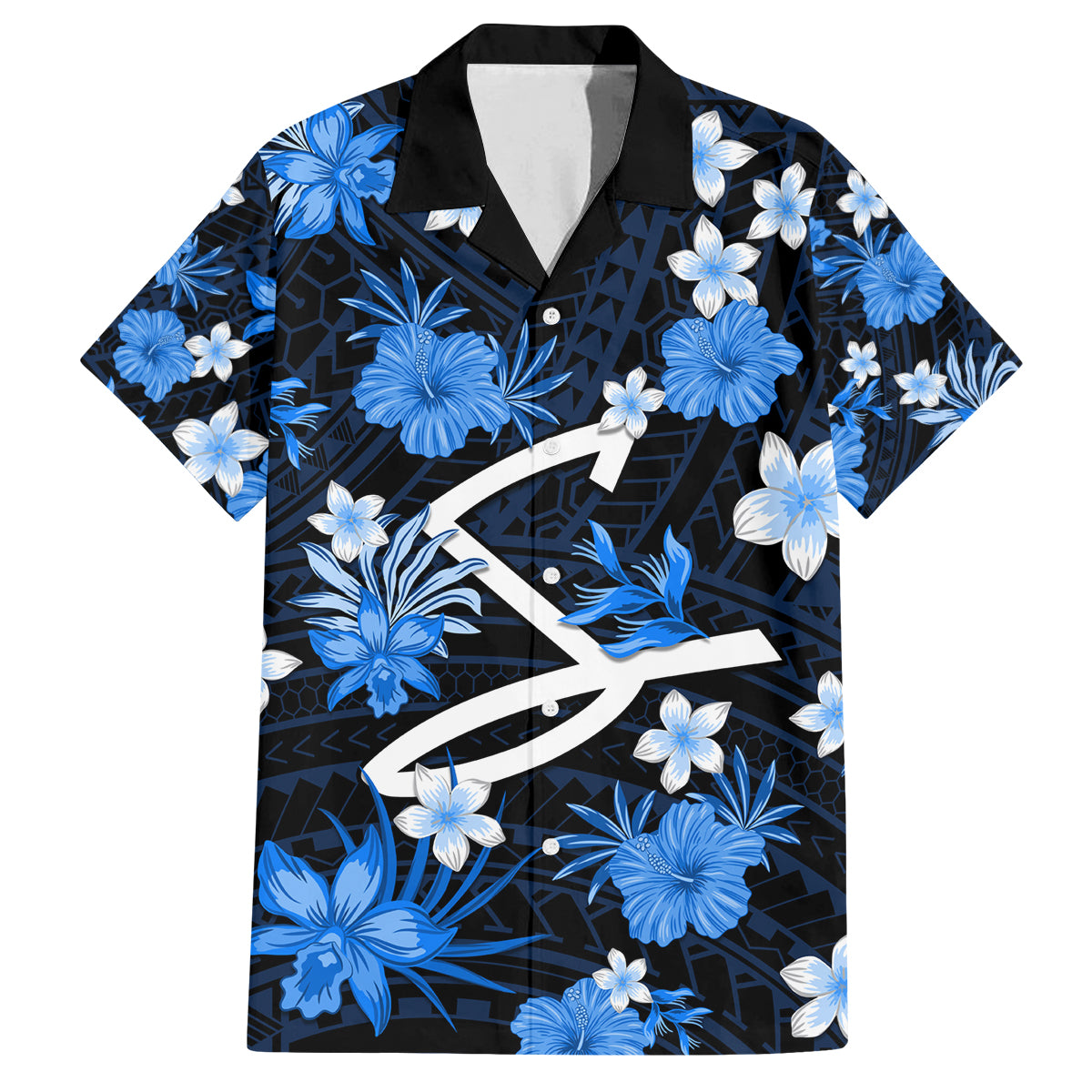 australian-strikers-cricket-family-matching-off-shoulder-short-dress-and-hawaiian-shirt-baeuty-pacific-hibiscus-and-polynesian-pattern