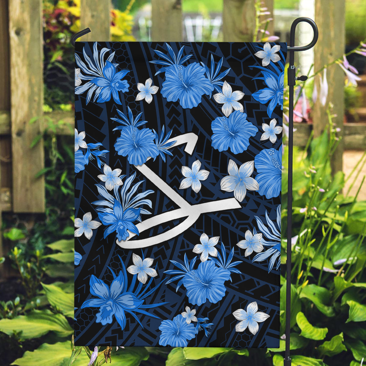 Australian Strikers Cricket Garden Flag Baeuty Pacific Hibiscus and Polynesian Pattern - Vibe Hoodie Shop