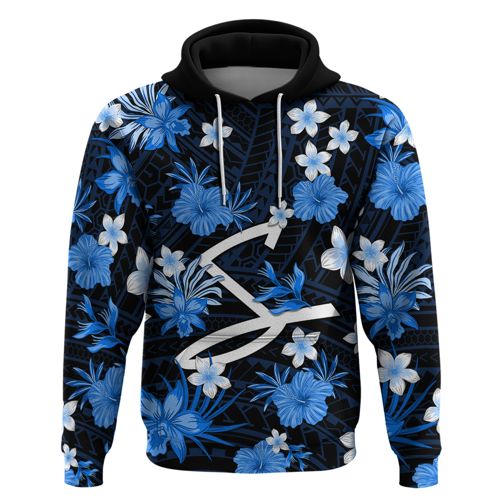 Australian Strikers Cricket Hoodie Baeuty Pacific Hibiscus and Polynesian Pattern LT9 - Vibe Hoodie Shop