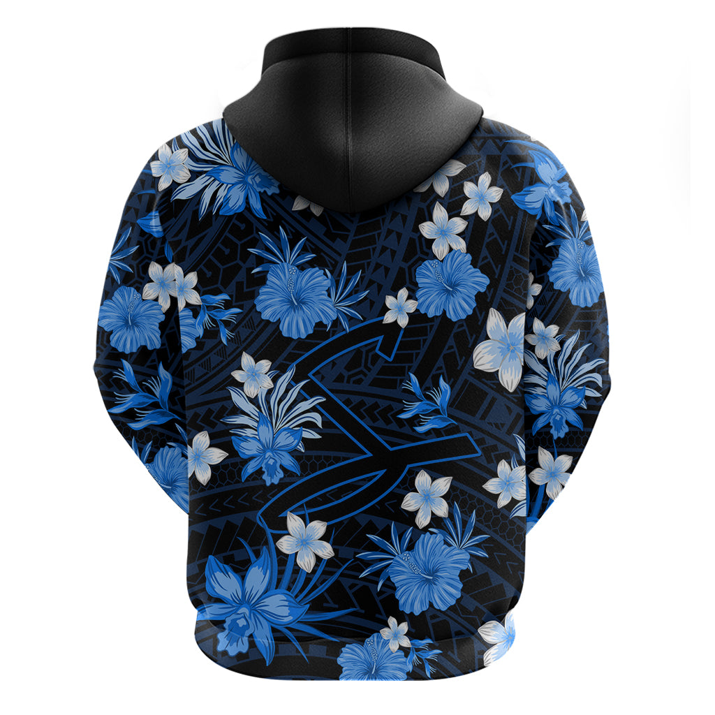 Australian Strikers Cricket Hoodie Baeuty Pacific Hibiscus and Polynesian Pattern LT9 - Vibe Hoodie Shop