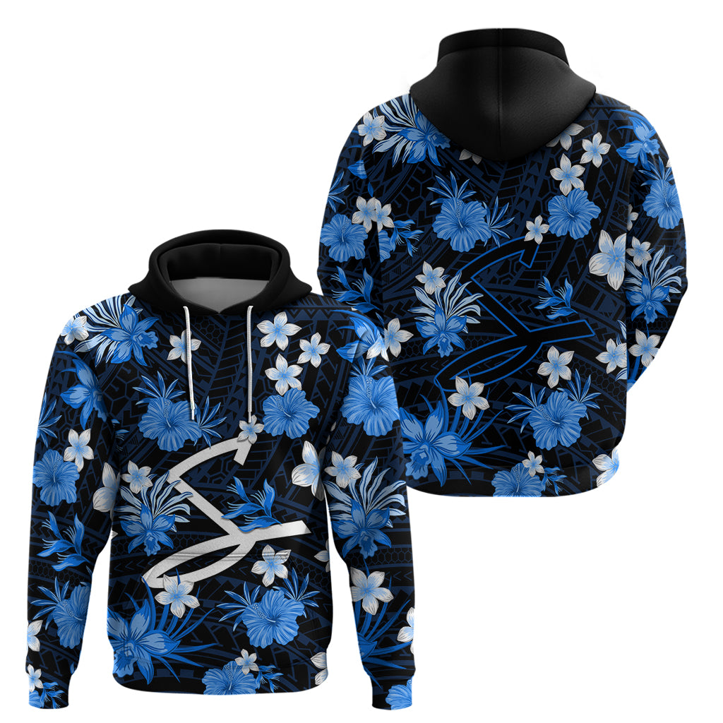Australian Strikers Cricket Hoodie Baeuty Pacific Hibiscus and Polynesian Pattern LT9 - Vibe Hoodie Shop
