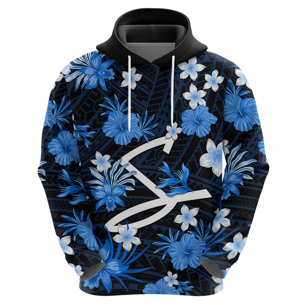 Australian Strikers Cricket Hoodie Baeuty Pacific Hibiscus and Polynesian Pattern LT9 - Vibe Hoodie Shop