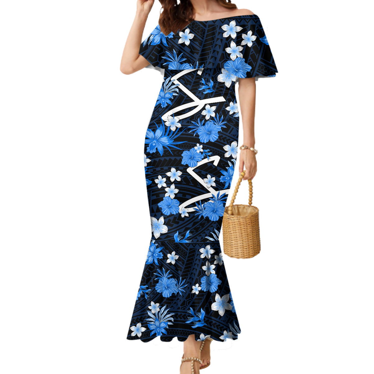 australian-strikers-cricket-mermaid-dress-baeuty-pacific-hibiscus-and-polynesian-pattern