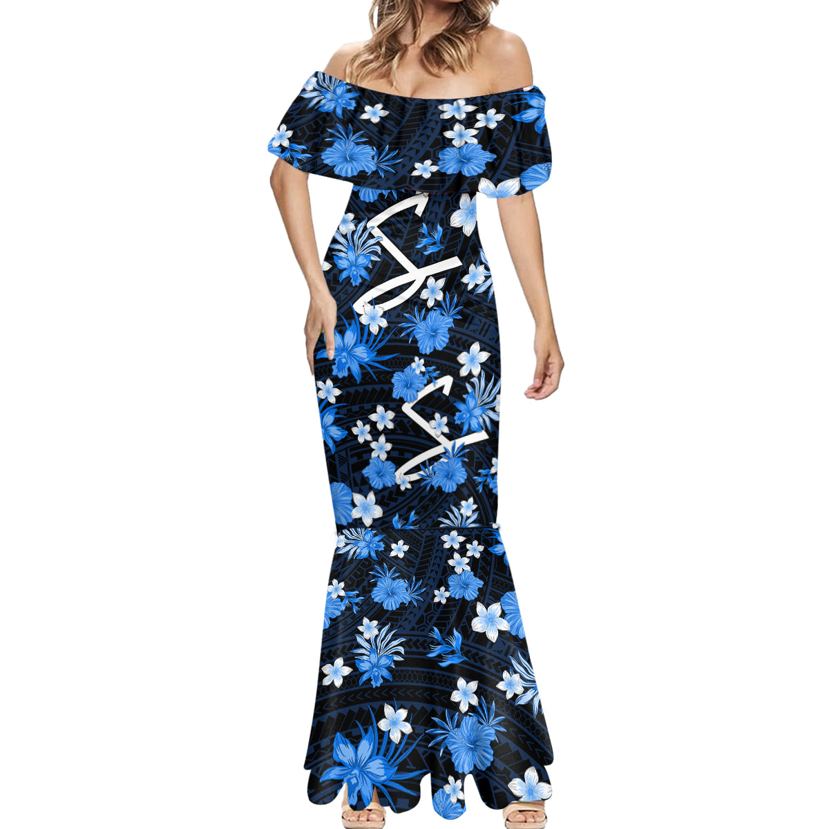 australian-strikers-cricket-mermaid-dress-baeuty-pacific-hibiscus-and-polynesian-pattern