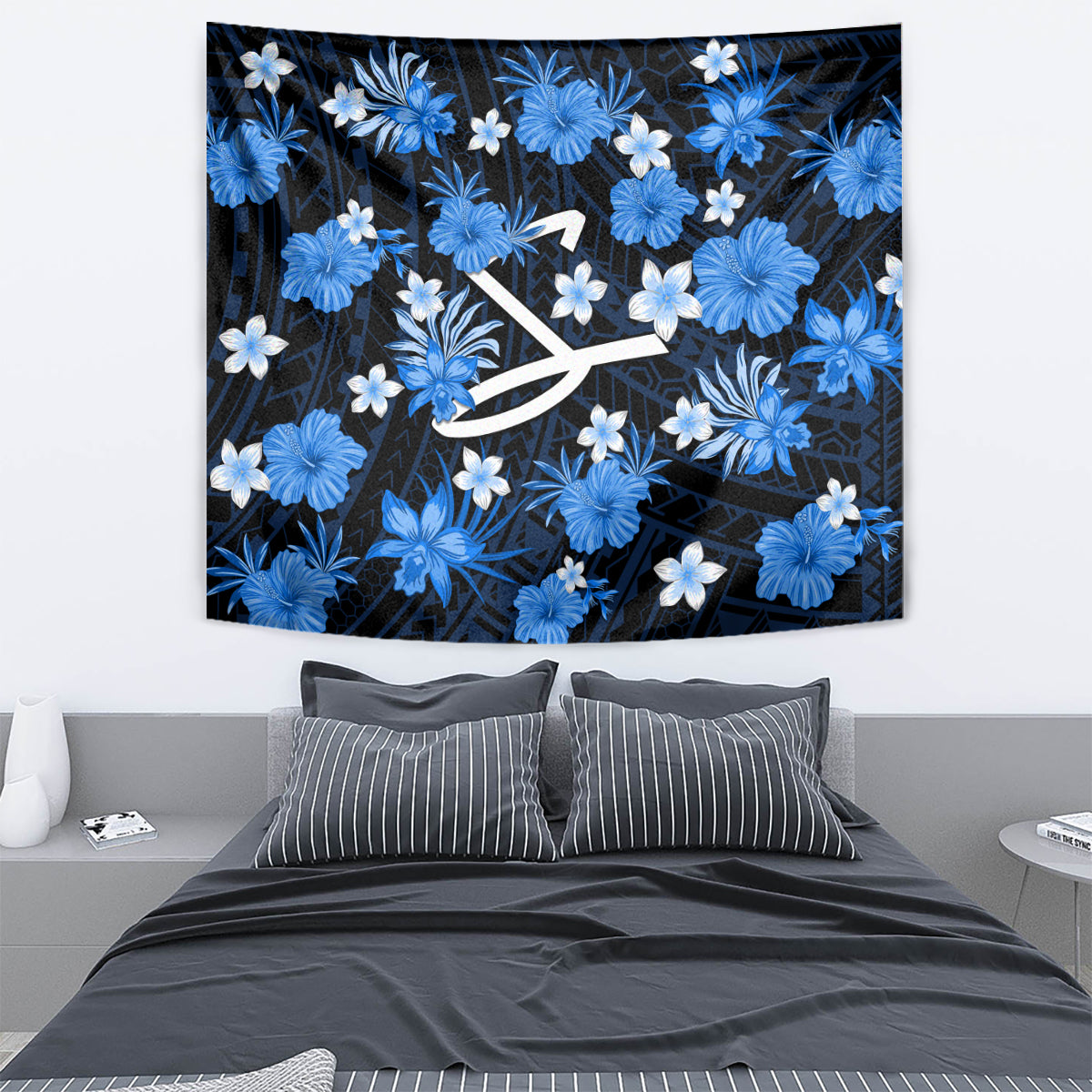 Australian Strikers Cricket Tapestry Baeuty Pacific Hibiscus and Polynesian Pattern - Vibe Hoodie Shop