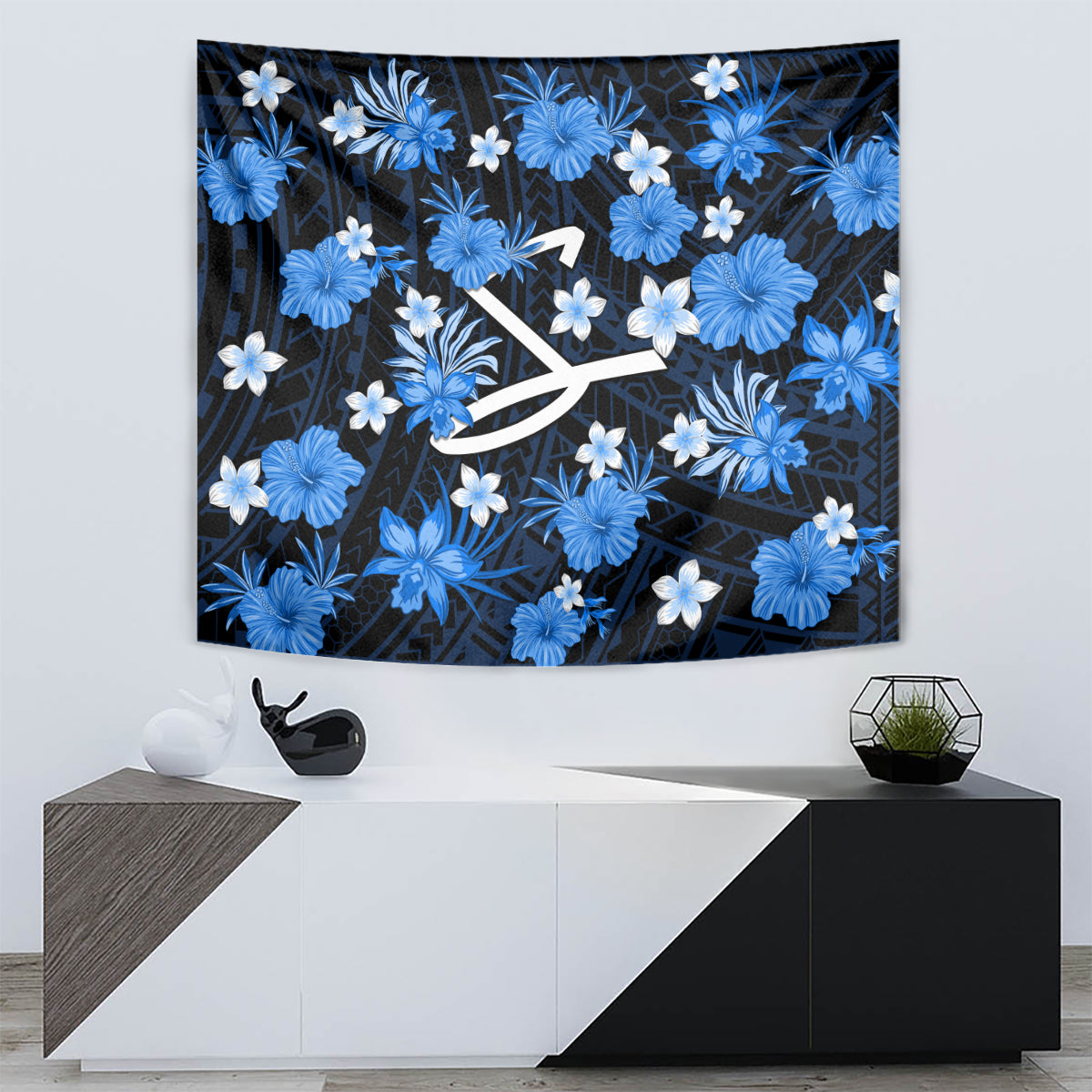 Australian Strikers Cricket Tapestry Baeuty Pacific Hibiscus and Polynesian Pattern - Vibe Hoodie Shop