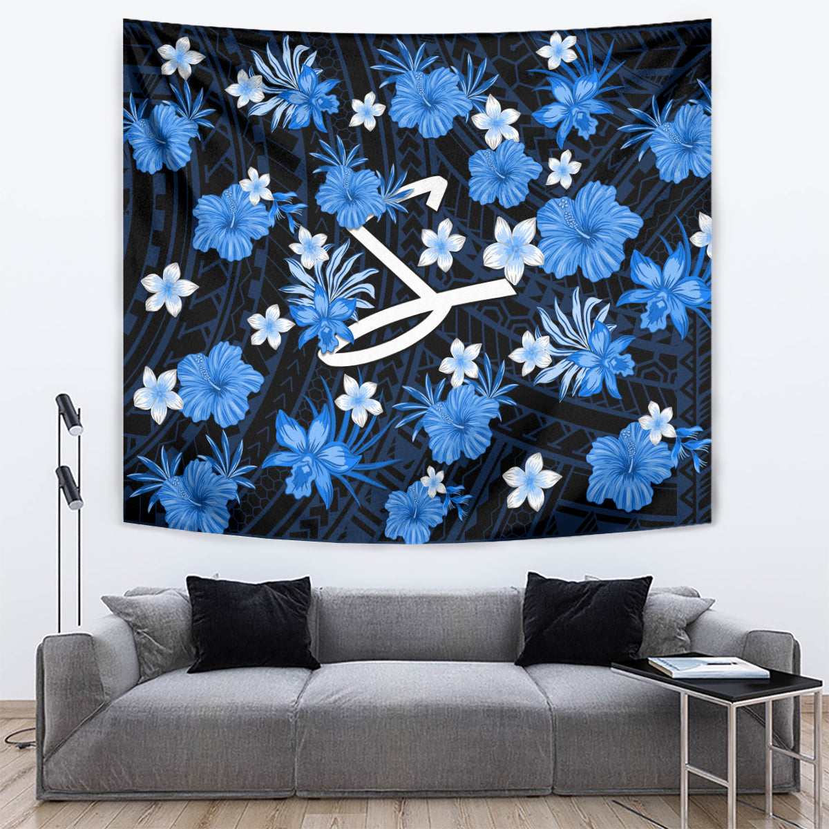 Australian Strikers Cricket Tapestry Baeuty Pacific Hibiscus and Polynesian Pattern - Vibe Hoodie Shop