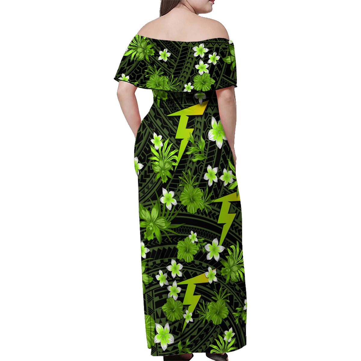 australian-thunder-cricket-family-matching-off-shoulder-maxi-dress-and-hawaiian-shirt-baeuty-pacific-hibiscus-and-polynesian-pattern