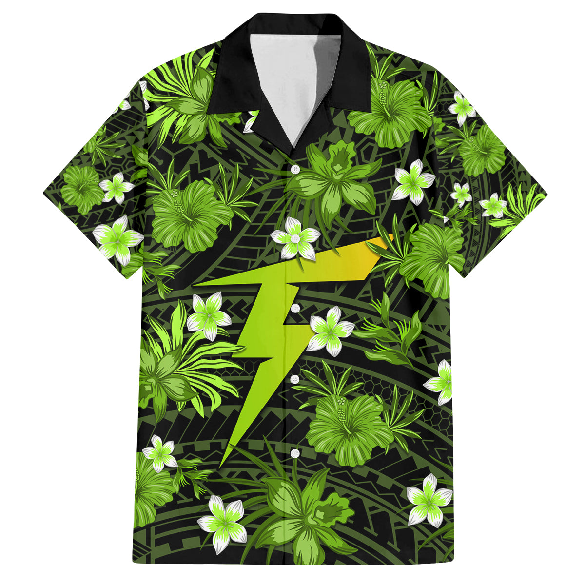 australian-thunder-cricket-family-matching-off-shoulder-short-dress-and-hawaiian-shirt-baeuty-pacific-hibiscus-and-polynesian-pattern