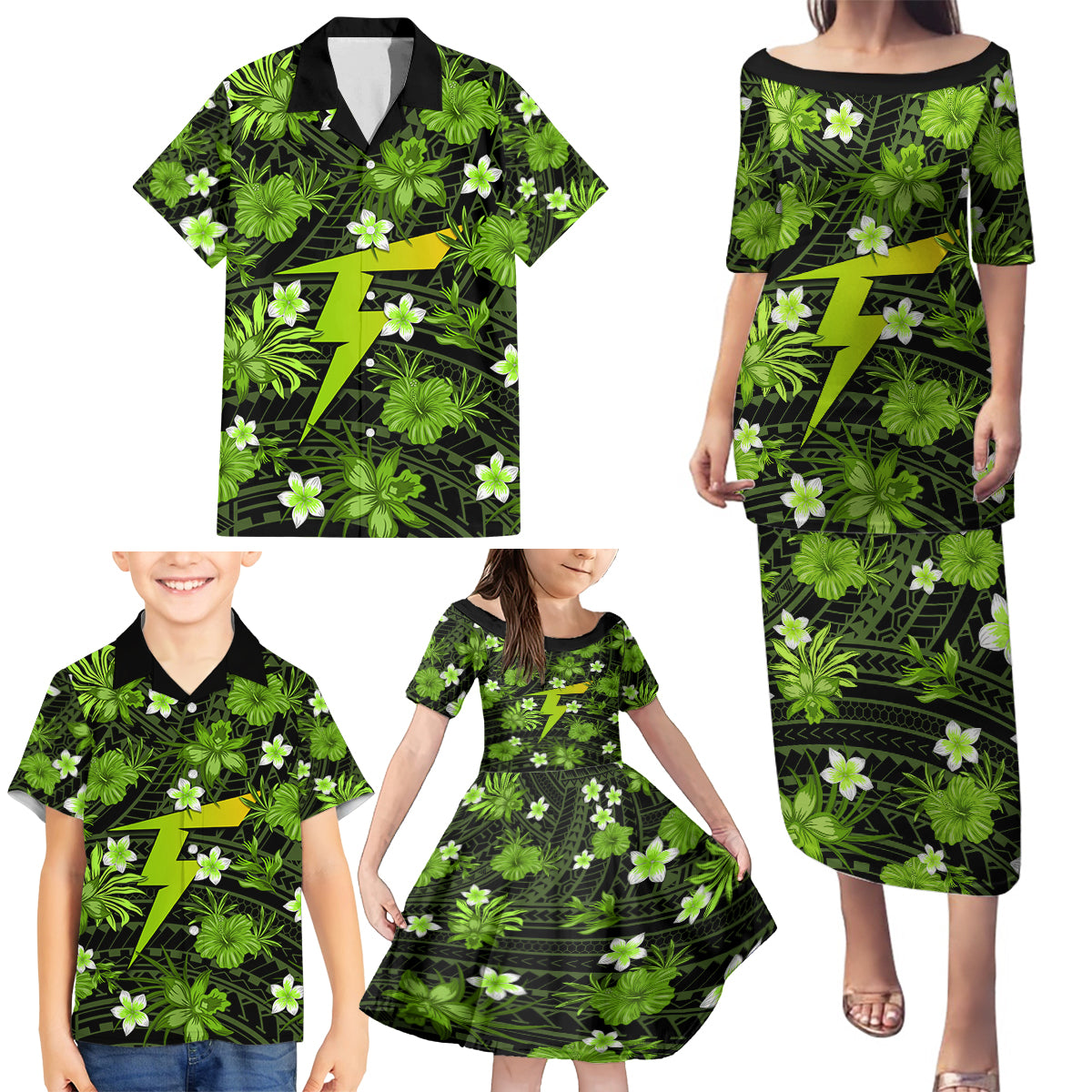 australian-thunder-cricket-family-matching-puletasi-dress-and-hawaiian-shirt-baeuty-pacific-hibiscus-and-polynesian-pattern