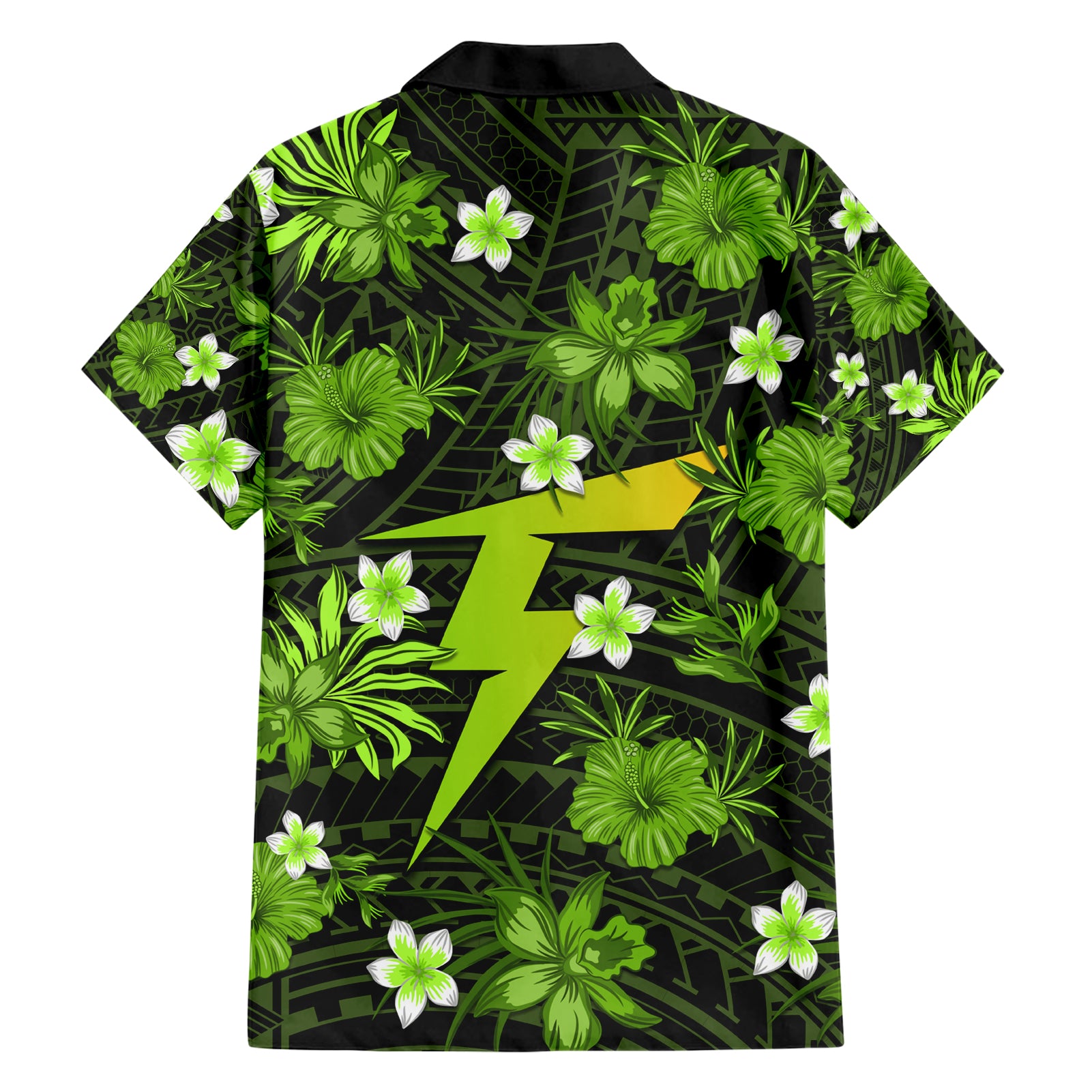 australian-thunder-cricket-family-matching-short-sleeve-bodycon-dress-and-hawaiian-shirt-baeuty-pacific-hibiscus-and-polynesian-pattern