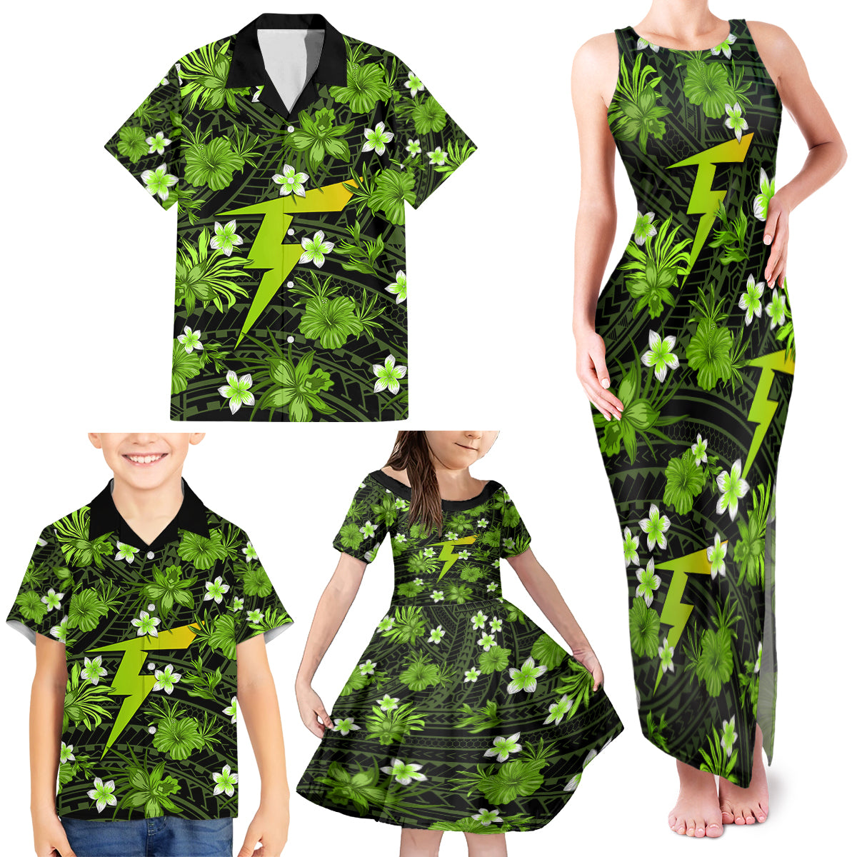 australian-thunder-cricket-family-matching-tank-maxi-dress-and-hawaiian-shirt-baeuty-pacific-hibiscus-and-polynesian-pattern