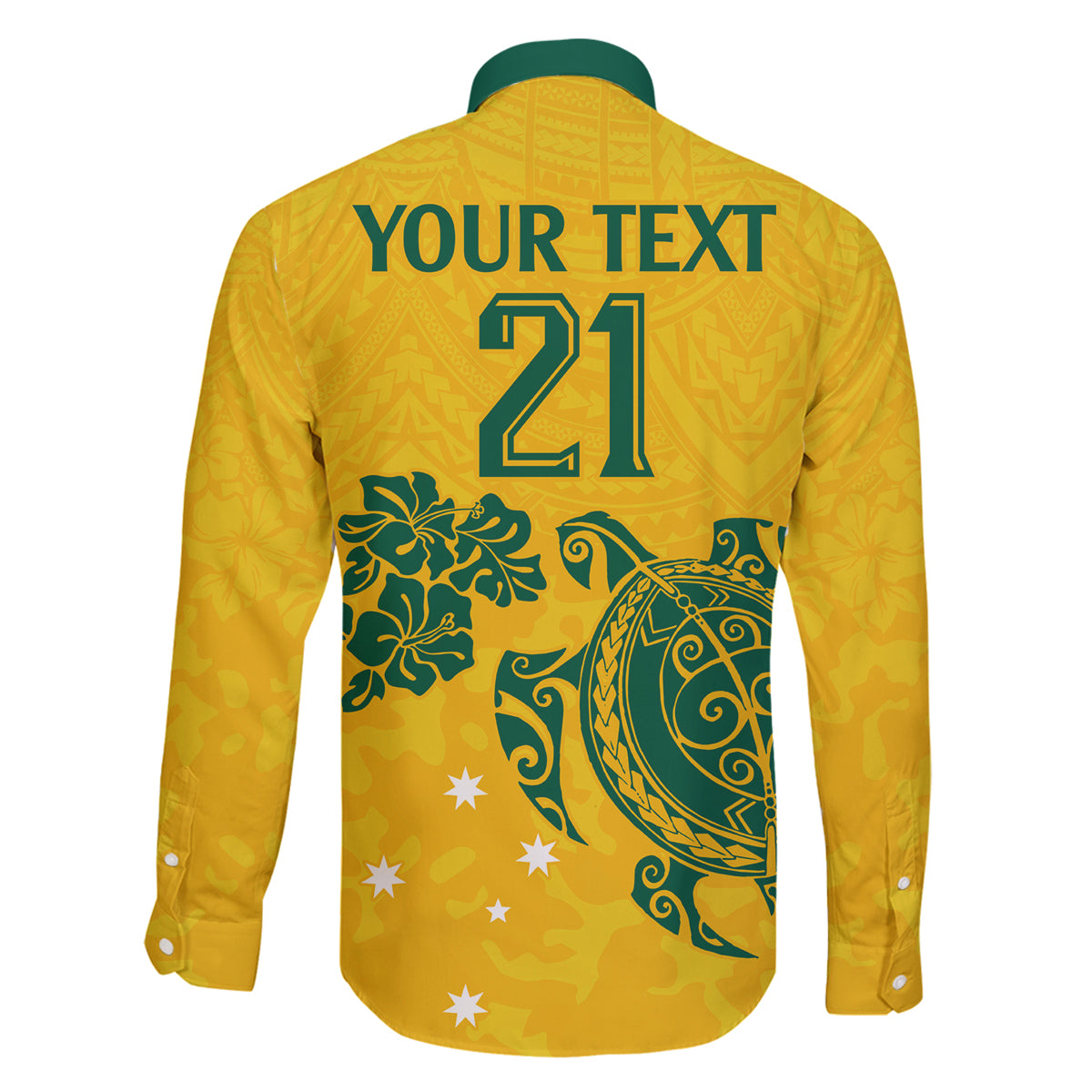 custom-australia-soccer-family-matching-long-sleeve-bodycon-dress-and-hawaiian-shirt-socceroos-hibiscus-and-turtle-with-polynesian-pattern